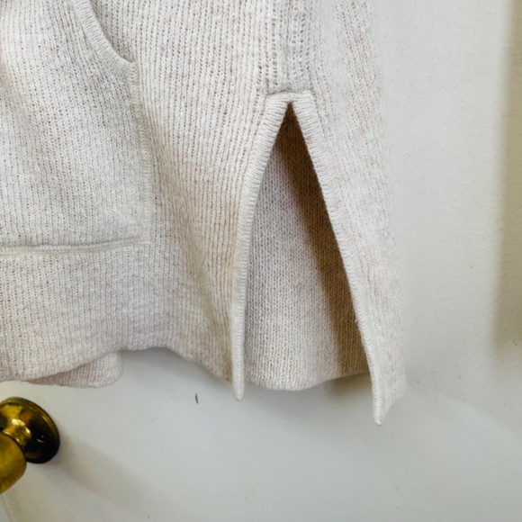 Angora Rabit Hair Cashmere White Cream long sleeve hoodie - Picture 6 of 8